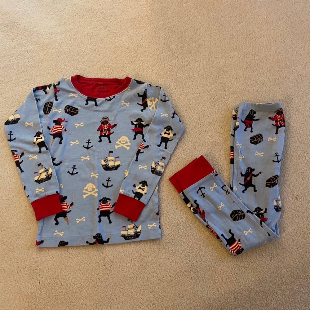 Hatley kids pajamas set, Long sleeve top/pants, 5